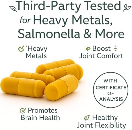 Me First Living Cúrcuma Curcumina 1000 mg 95% Curcuminoides, Bioperina 10 mg, 19 Veces Más Potente, Absorción Aumentada, Orgánico, Vegano, Sin - imagen 4