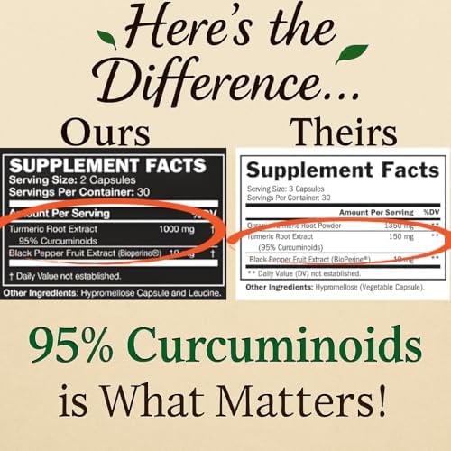 Me First Living Cúrcuma Curcumina 1000 mg 95% Curcuminoides, Bioperina 10 mg, 19 Veces Más Potente, Absorción Aumentada, Orgánico, Vegano, Sin - imagen 5