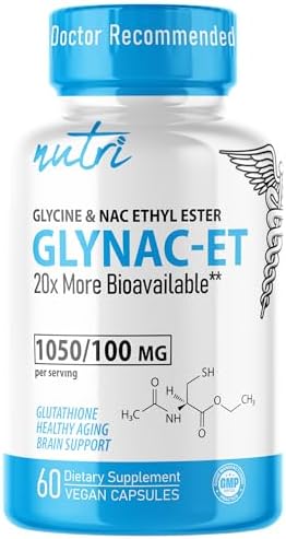 Suplemento GlyNAC-ET NAC N-Acetil Cisteína Éster Etílico - 20x Más Bioavailable - Suplemento Antienvejecimiento con Glutación, 60 Cápsulas - Nutri - - imagen 1