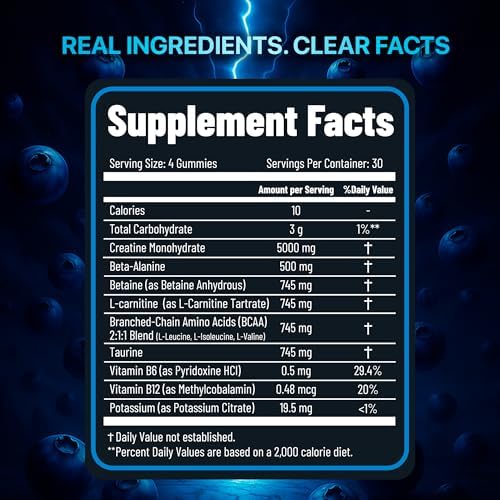Gomitas de Creatina Monohidratada PURA WEX NUTRITION 8500mg para Hombres y Mujeres - Chews Pre Entreno para Crecimiento Muscular, Fuerza y Energía, - imagen 7