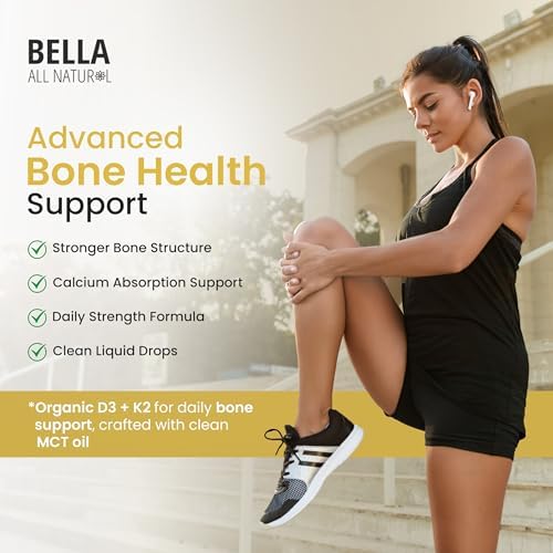 Gotas Líquidas de Vitamina D3 K2 Bella 5000 IU (Sin Sabor) - Omega 3 con Aceite MCT - Gotas de Vitamina D para Adultos que Apoyan la Salud del - imagen 4