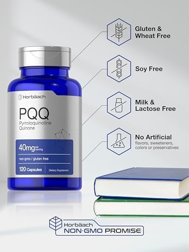 Suplemento PQQ Horbäach 40 mg | 120 Cápsulas | Máxima Potencia | Suplemento Sin OGM y Libre de Gluten | Sal de Disodio de Pirroloquinolina Quinona - imagen 5
