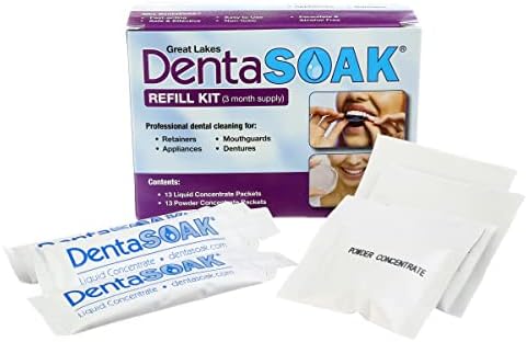 Kit de Recarga DentaSOAK - Limpiador de Protector Bucal, Retenedor, Dentadura y Aparatos – 100% Seguro – No Tóxico, Sin Persulfato, Sin Gluten y Sin - imagen 1