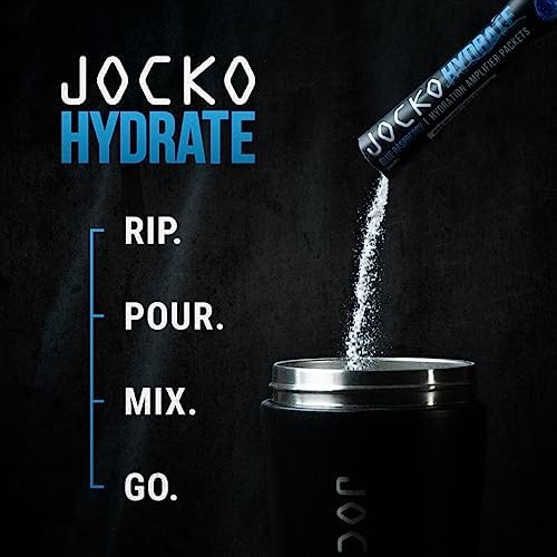 Jocko Fuel Hydrate - Paquetes de Electrolitos en Polvo Bajo en Azúcar para Hidratación y Recuperación - Con Vitaminas B6, B12 y C (16 Paquetes) Sabor - imagen 4