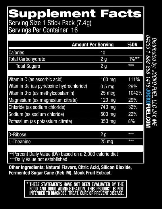 Jocko Fuel Hydrate - Paquetes de Electrolitos en Polvo Bajo en Azúcar para Hidratación y Recuperación - Con Vitaminas B6, B12 y C (16 Paquetes) Sabor - imagen 6