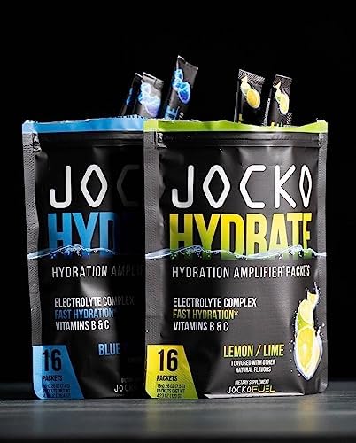 Jocko Fuel Hydrate - Paquetes de Electrolitos en Polvo Bajo en Azúcar para Hidratación y Recuperación - Con Vitaminas B6, B12 y C (16 Paquetes) Sabor - imagen 7