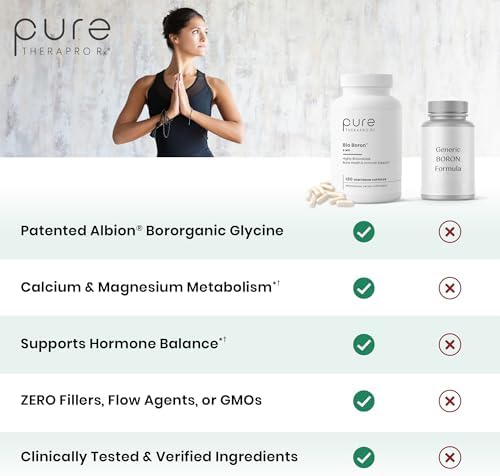 Pure TheraPro Rx Bio Boron - Bororganico de Glicina para Hombres y Mujeres - Fórmula Premium para Salud Ósea, Flexibilidad Articular y Soporte - imagen 4