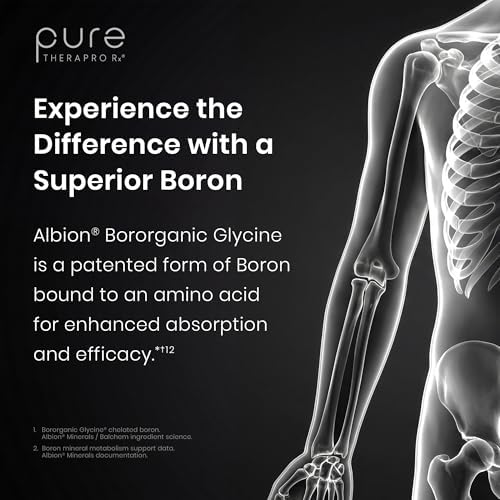 Pure TheraPro Rx Bio Boron - Bororganico de Glicina para Hombres y Mujeres - Fórmula Premium para Salud Ósea, Flexibilidad Articular y Soporte - imagen 6