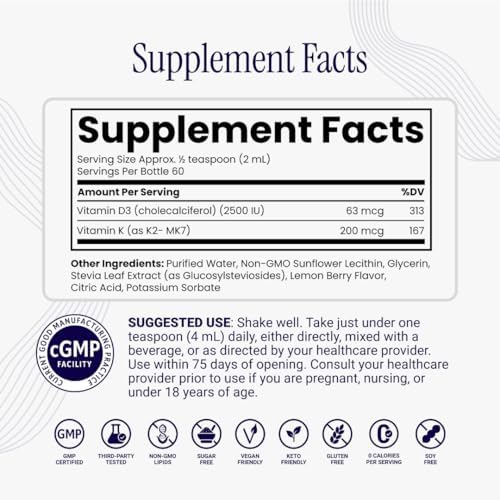 Rho Nutrition Liposomal D3K2 – Suplemento Líquido de Vitaminas D3 y K2 de Alta Absorción – Apoya el Sistema Inmunológico y la Salud General - imagen 3