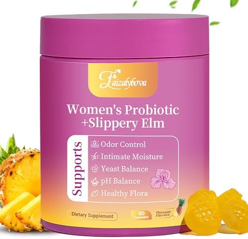 Gomitas Probióticas Femeninas Faizalybova Her Juicy con Olmo Resbaladizo, Sabor Piña Tropical | Apoya el pH, Digestión e Inmunidad | 60 Gomitas (1 - imagen 1