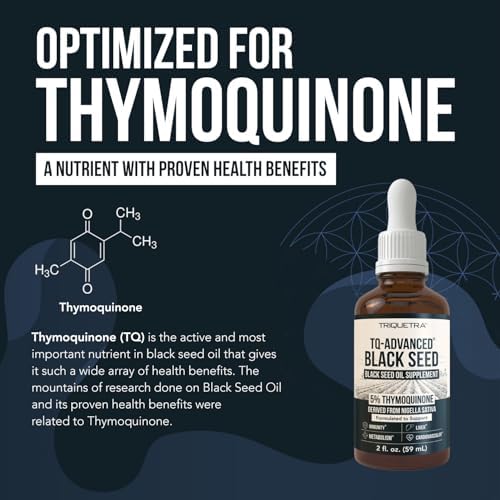 Aceite de Semilla Negra Líquido | 5% Timoquinona - TQ-Advanced® | Alta Potencia - 100 mg por Porción - Concentrado 15:1 de Extracto de Nigella - imagen 4