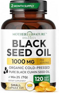 Cápsulas de Aceite de Semilla Negra 1000mg, Orgánico Prensado en Frío, Alta TQ, Soporte Inmunológico y Articular, 120 Contenidos (Suministro para 2 - imagen 1