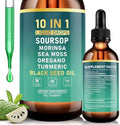Gotas Líquidas de Amargura Royavita con Extracto de Guanábana, Ashwagandha, Musgo Marino y Aceite de Semilla Negra, 2 FL Oz - Bienestar Inmunológico - imagen 1