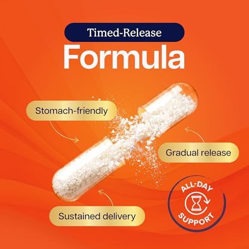 Vitamina C 1000mg | Soporte Inmunológico | Cápsulas de Liberación Prolongada | Suministro para 1 Año | Suplemento de Vitamina C con Cereza Acerola y - imagen 5