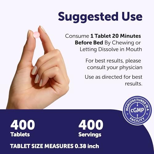 Melatonina Micro Ingredients 20mg, 400 Tabletas | Sabor Fresa | Disolución Rápida | 100% Libre de Medicamentos | Vegetariano | Sin Gluten, Sin Azúcar - imagen 4