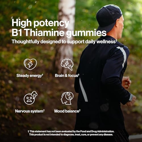 Gomitas de Vitamina B1 Kindnature 500mg – Suplemento Vegano de Tiamina para Energía y Enfoque – Sabor Natural a Fresa – 60 Unidades - imagen 3