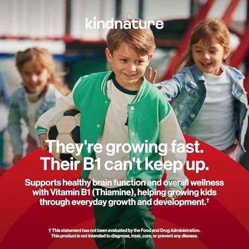 Gomitas de Vitamina B1 Kindnature 500mg – Suplemento Vegano de Tiamina para Energía y Enfoque – Sabor Natural a Fresa – 60 Unidades - imagen 4