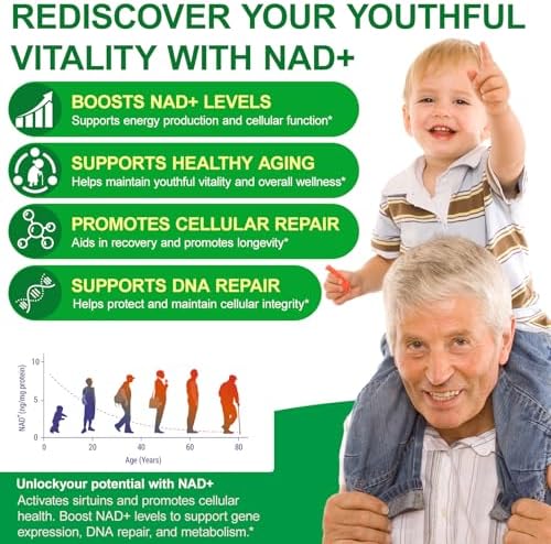 Suplemento TKTALKER de NAD 2000 Mg - 120 Cápsulas, Verdadero NAD & Resveratrol, Alternativa NMN, Liposomal NAD+ para Hombres y Mujeres, Apoyo a la - imagen 3