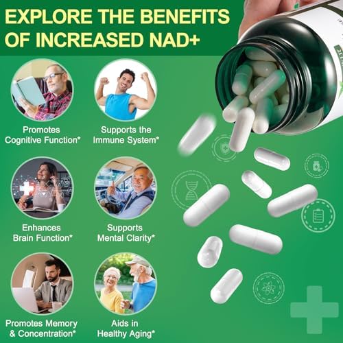 Suplemento TKTALKER de NAD 2000 Mg - 120 Cápsulas, Verdadero NAD & Resveratrol, Alternativa NMN, Liposomal NAD+ para Hombres y Mujeres, Apoyo a la - imagen 4