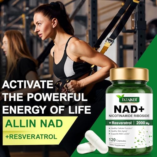 Suplemento TKTALKER de NAD 2000 Mg - 120 Cápsulas, Verdadero NAD & Resveratrol, Alternativa NMN, Liposomal NAD+ para Hombres y Mujeres, Apoyo a la - imagen 6