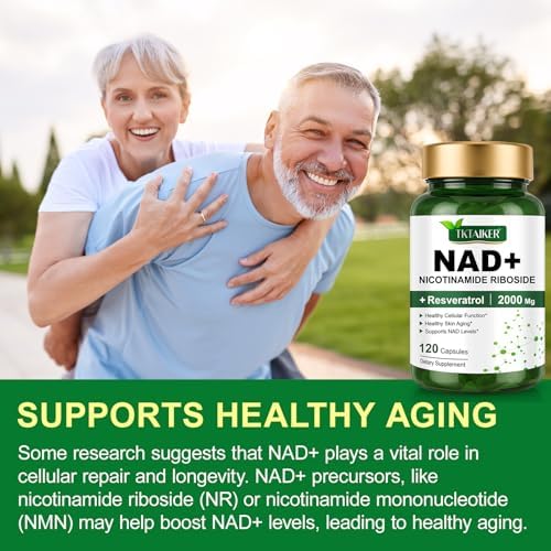 Suplemento TKTALKER de NAD 2000 Mg - 120 Cápsulas, Verdadero NAD & Resveratrol, Alternativa NMN, Liposomal NAD+ para Hombres y Mujeres, Apoyo a la - imagen 7