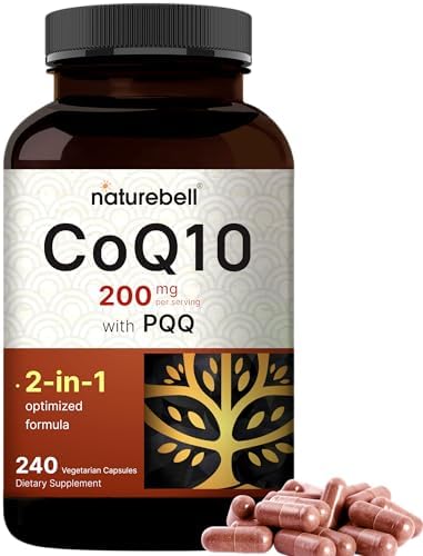 NatureBell CoQ10 200mg con PQQ, 240 Cápsulas Veganas | Alta Absorción Estable – Soporte Antioxidante para el Corazón y Energía – Suplemento Extra - imagen 1