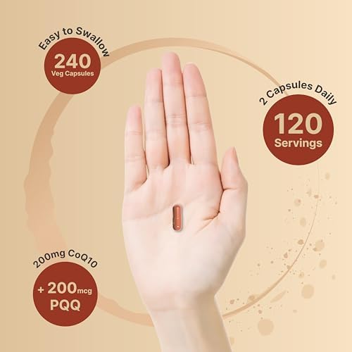 NatureBell CoQ10 200mg con PQQ, 240 Cápsulas Veganas | Alta Absorción Estable – Soporte Antioxidante para el Corazón y Energía – Suplemento Extra - imagen 4