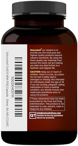 NatureBell CoQ10 200mg con PQQ, 240 Cápsulas Veganas | Alta Absorción Estable – Soporte Antioxidante para el Corazón y Energía – Suplemento Extra - imagen 8