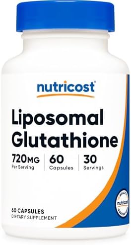 Suplemento de Glutatión Liposomal Nutricost 60 Cápsulas, 720 mg por Porción - Vegano, Sin OGM, 30 Porciones - imagen 1