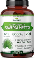 Zazzee Extracto de Palma Enana 20:1, 40% Ácidos Grasos, 120 Cápsulas Veganas, Suplemento Herbal para la Salud Masculina, Sin OGM, Hecho en EE. UU. - imagen 1