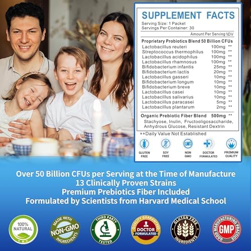 ZEBORA Probióticos para Mujeres, Hombres y Niños, Polvo de Prebióticos y Probióticos para la Salud Digestiva e Inmunológica - Libre de Gluten y No - imagen 2