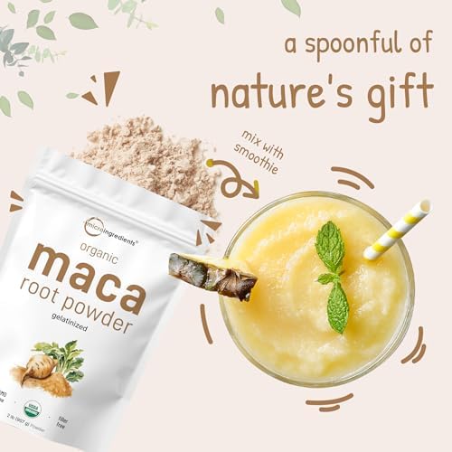 Polvo de Raíz de Maca Orgánica Micro Ingredients, 2 Libras, Gelatinizado para Mejor Absorción, Rico en Antioxidantes, Sin OMG, Vegano y de Origen - imagen 7