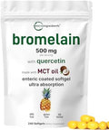 Bromelina 500mg con Quercetina y Aceite MCT, 240 Softgels Recubiertos | Suplemento Digestivo de Alta Absorción | Enzimas Digestivas Naturales, Sin - imagen 1