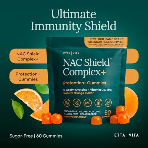Gomitas de NAC Sin Azúcar (Complejo de Soporte Inmunológico) N-Acetil Cisteína, Vitamina C y Zinc - Apoya la Salud Respiratoria, Desintoxicación - imagen 2