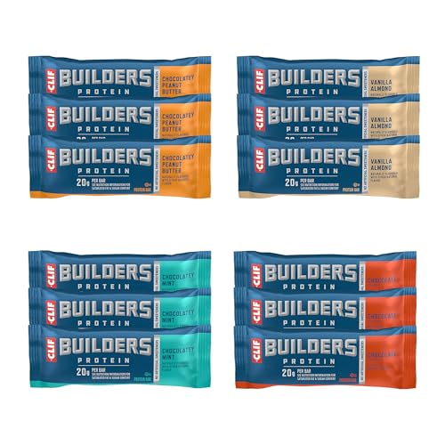 Barras de Proteína CLIF BUILDERS - Paquete Variado de 4 Sabores - 20g de Proteína Vegetal - Sin Gluten - No GMO - Bajo Índice Glucémico - 2.4 oz. (12 - imagen 2