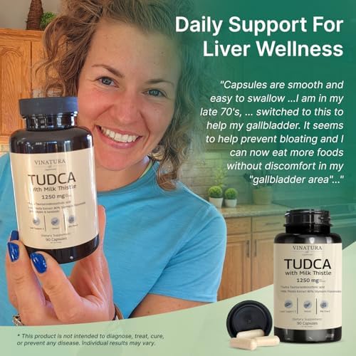 VINATURA TUDCA Cardo Mariano 1250mg - Suplemento Tudca, Sales Biliares, Apoyo Hepático, Suplementos para la Vesícula Biliar *Hecho y Probado en EE. - imagen 6