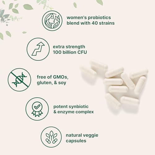 Probioticos Micro Ingredients para Mujeres 100 Mil millones CFU con Prebióticos, 120 Cápsulas Veganas | Apoyo a la Salud Vaginal, Urinaria y - imagen 3