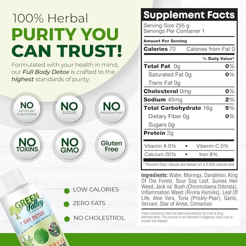Limpiador Green Valley – Suplemento Detox Herbal Natural para Colon | Apoya la Digestión, Alivio de la Inflamación y Regularidad | 8 oz Líquido - imagen 5