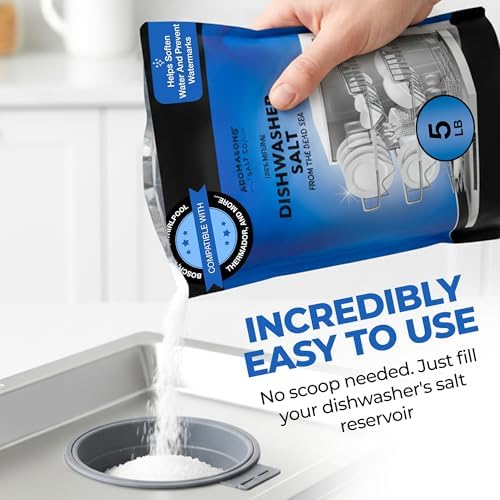 Sal de Lavavajillas Aromasong 5 LB - Agente Natural para Ablandar Agua Compatible con Bosch, Miele, Whirlpool, Thermador y Más... Para Platos Más - imagen 5
