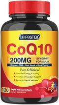 CoQ10 200mg Softgels con Vitamina E, Omega 3-6-9 y PQQ - Alta Absorción de Coenzima Q10 con Bioperine | Antioxidante Máximo | Suplemento para el - imagen 1