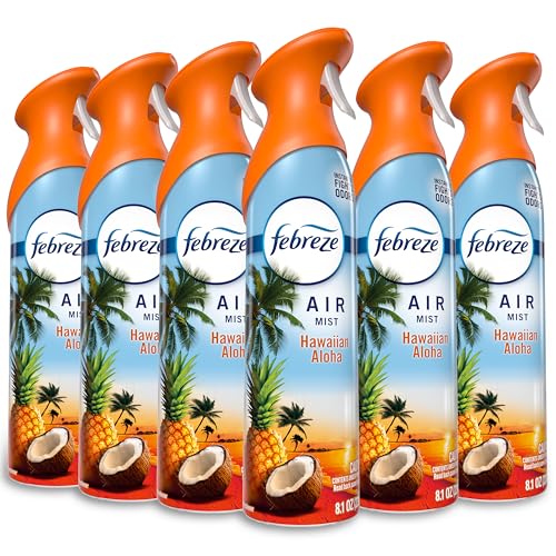 Febreze Air Mist, Spray Desodorante para el Hogar, Aroma Hawaiian Aloha, 8.1oz, Paquete de 6, Ideal para Baño, Cocina y Oficina - imagen 2