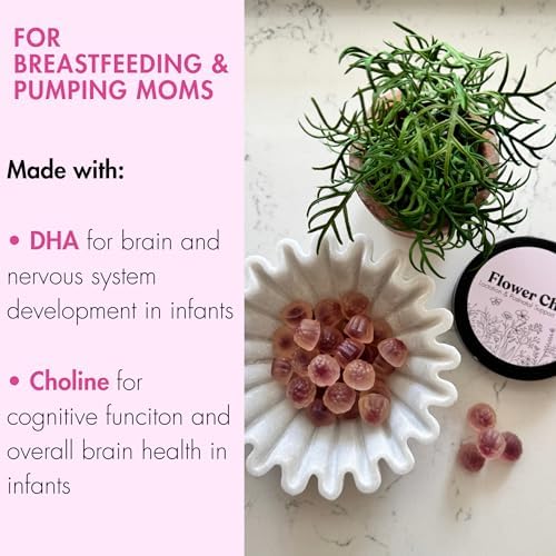 Gomitas para Lactancia Flower Child con Moringa Orgánica, Cardo Lechero, Colina y DHA, Suplemento Postnatal Vegano, 60 Unidades - imagen 5