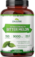 Zazzee Extracto de Melón Amargo Extra Fuerte 25:1, 10% Principios Amargos, 150 Cápsulas Veganas, 5 Meses de Suministro, Antioxidante y Soporte - imagen 1