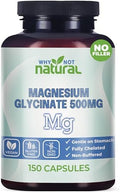 Suplemento de Cápsulas de Glicinato de Magnesio Natural 500 mg - Vegano, Sin Rellenos - Apoya el Sueño y la Relajación - imagen 1