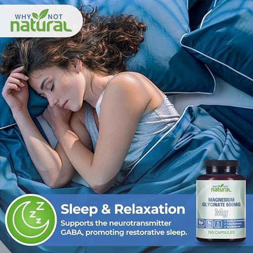 Suplemento de Cápsulas de Glicinato de Magnesio Natural 500 mg - Vegano, Sin Rellenos - Apoya el Sueño y la Relajación - imagen 3