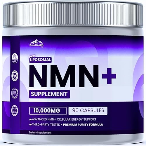 Suplemento PURE HEALTH MAX NMN con NAD+ y Resveratrol - Alternativa NMNH | Suplementos Liposomales de NAD para Hombres y Mujeres - Apoya la Energía - imagen 1