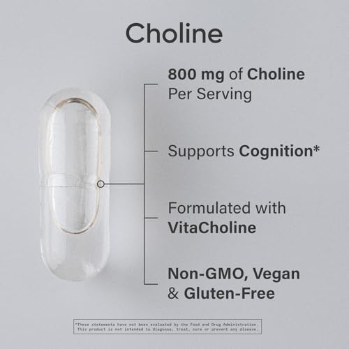 Sports Research ® Cholina Extra Fuerte 800 mg - Nutriente Esencial con VitaCholine ® para Apoyo en la Concentración - Vegano • Sin OGM • Libre de - imagen 2