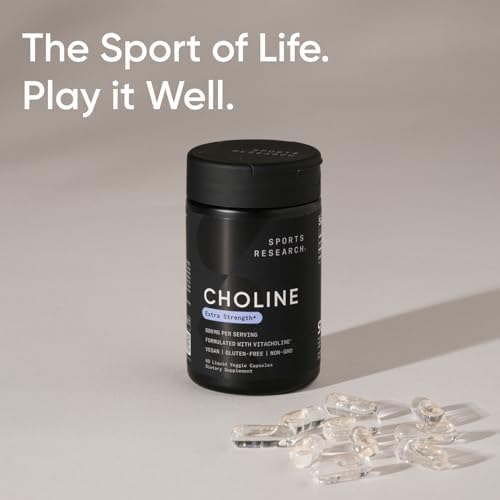 Sports Research ® Cholina Extra Fuerte 800 mg - Nutriente Esencial con VitaCholine ® para Apoyo en la Concentración - Vegano • Sin OGM • Libre de - imagen 7