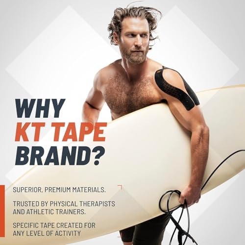KT Tape Pro Extreme Cinta Kinesiológica Terapéutica Elástica, 20 Tiras Pre Cortadas de 10 Pulgadas, 100% Sintética, Resistente al Agua, Elección - imagen 3