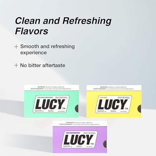 Goma de Nicotina Lucy 4mg, 30 piezas [Paquete de Muestra] - Discreta, Ideal para Llevar | Sabores: Cítrico de Baya, Mango, Menta - imagen 3